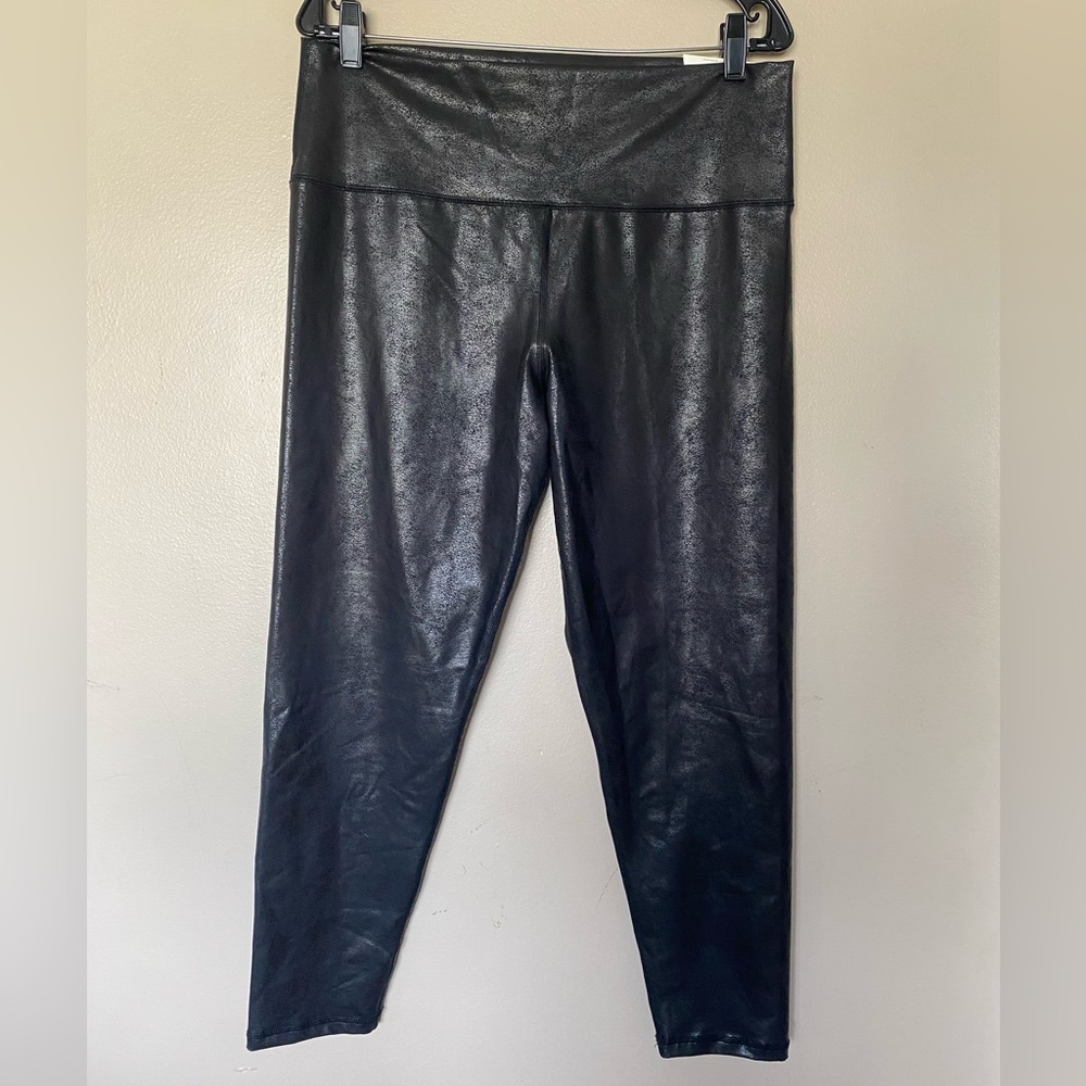 aerie Black Faux Leather High-Rise Leggings